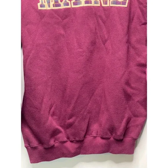 Vintage Maine Heavy Weight USA 3D textured logo American Spirit tag XL Burgundy - Picture 3 of 8